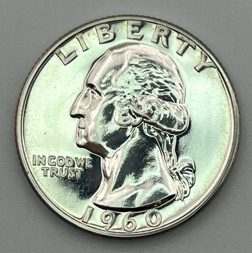 1960 Proof Washington Quarter 90% Silver Philadelphia Mint USA Coin