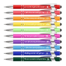 10 Pack Christian Stylus Pens Bible Verse Ballpoint Black Ink Gift Set
