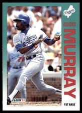 Eddie Murray 1992 Fleer #466 Dodgers MLB READ FREE SHIPPING AutographDen