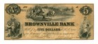 1857 $5 The Brownville Bank and Land Co. - Omaha City, NEBRASKA Note — photo 1