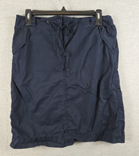 J Crew Weathered Chino Skirt 6 Broken In Classic Twill Vintage Y2K Navy Blue