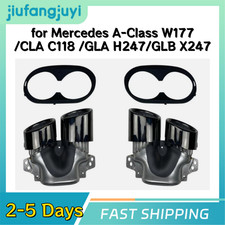 Quad Exhaust Tips for Mercedes A W177 CLA C118 GLA H247 GLB X247 AMG Style UK