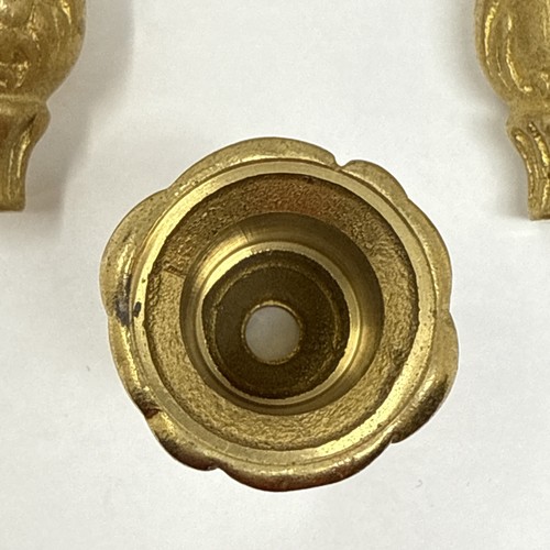 Set Of 8 Antique Vintage Cast Brass Candle Holder Cups Chandelier Sconce Parts - Picture 10 of 19
