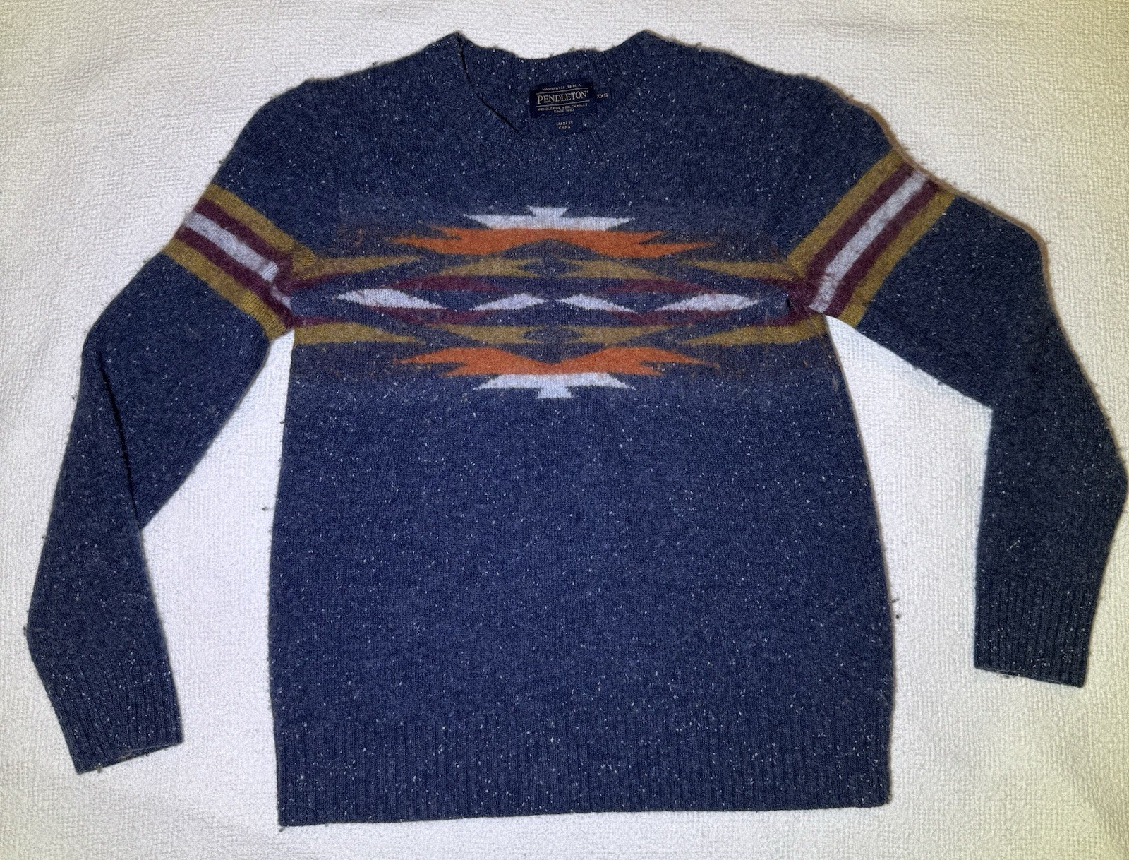 Pendleton Women’s Blue Boho Chic Wool Sweater - image 1