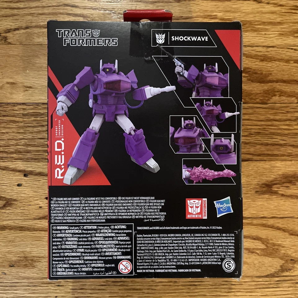Transformers R.E.D. 2022 DECEPTICON SHOCKWAVE FIGURE Robot Enhanced RED Walmart - Image 2 of 4