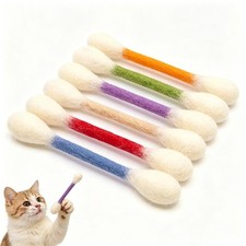 Cotton Swabs Cat Toys with Catnip,6 Pk Soft Interactive Giant Q Tip Cat Toy,D...