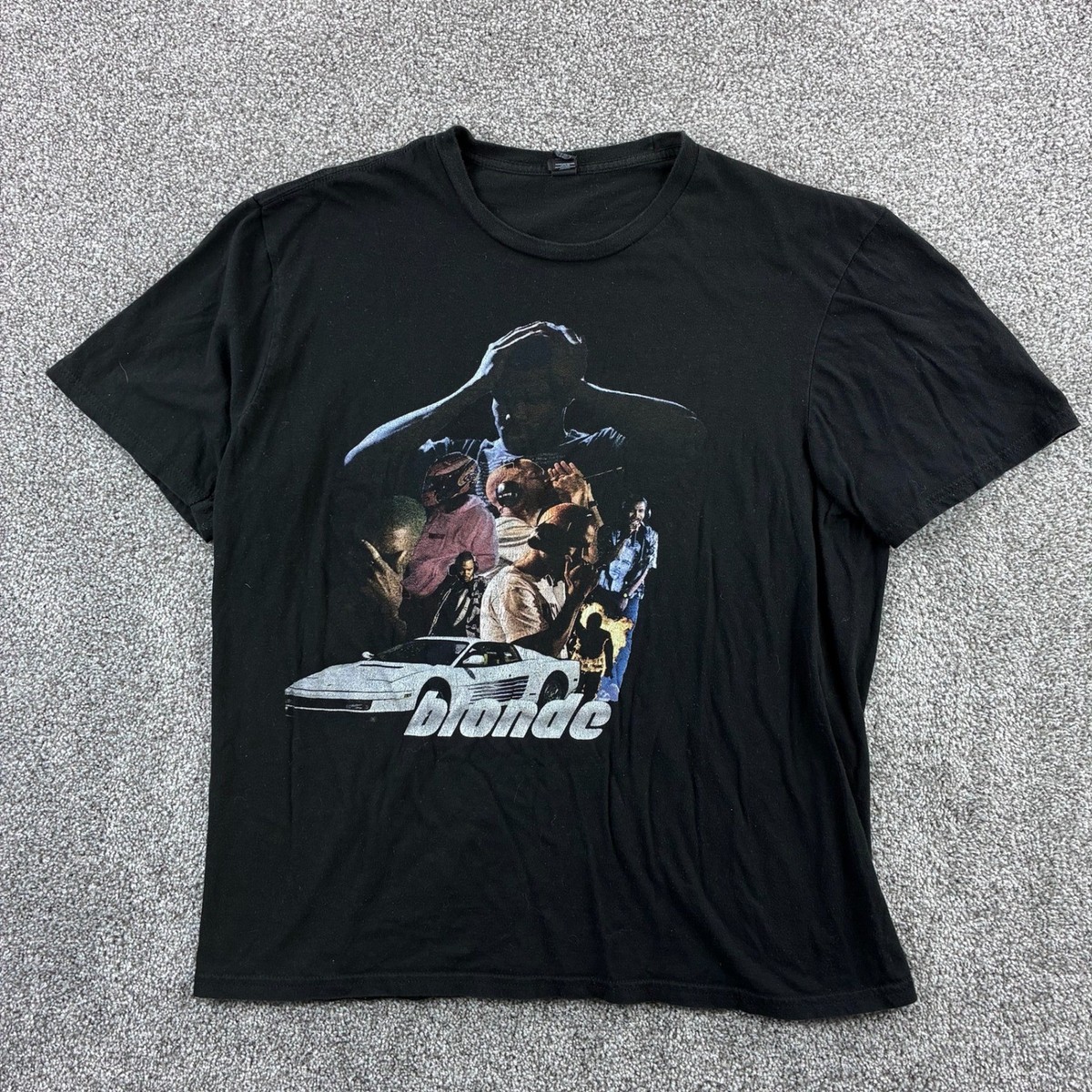 Frank Ocean Blonde Album Shirt Mens XL Black Graphic Tee Music 