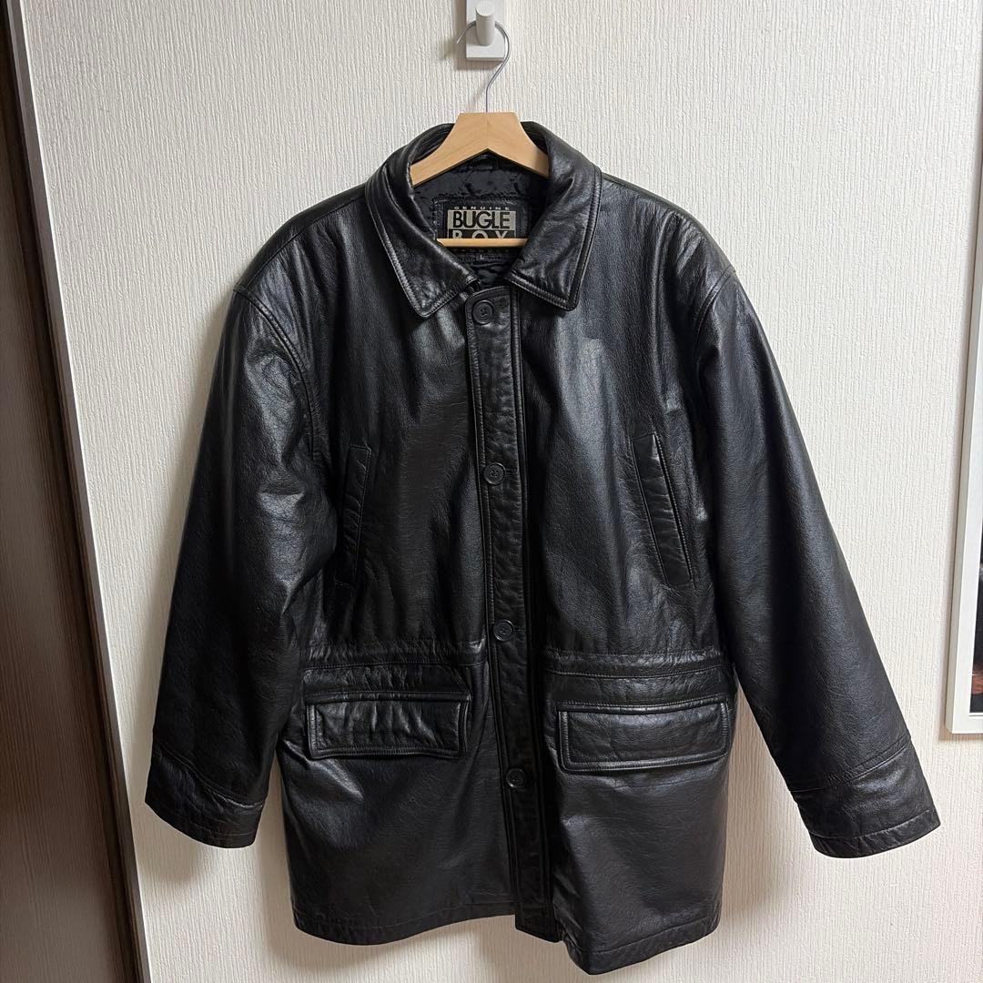 90's vintage BUGLE BOY PRODUCT genuine leather leather jacket | eBay