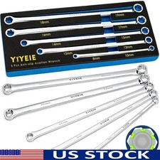 2in1 Wrench Set 6Point Grip Bolts Repair Tool Chrome Vanadium Steel Long Handle