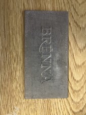 Vintage Metal Printing Plate “BRENNA” – Engraved Steel Die –Letterpress/Stamping