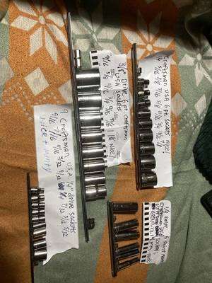 #ad Craftsman Sockets Lot Huge Tool Lot Preowned Used Craftsman USA Sockets Lot #7 $152.00