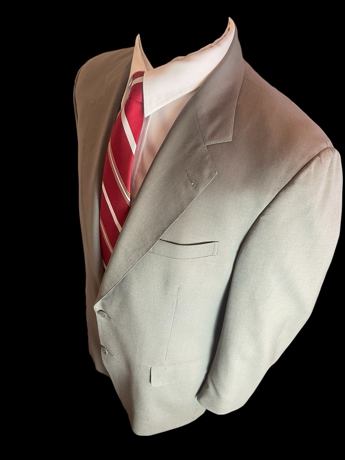 BROOKS BROTHERS, SOLID GRREN-GRAY WOOL JACKET, SI… - image 6