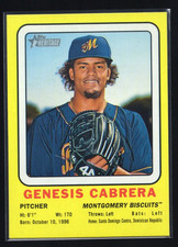 2018 Topps Heritage Minors 1969 Collector Card Genesis Cabrera #69CC-GC Biscuits