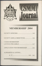 Canada CSMMI Journal Membership 2004