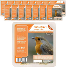 Orange Twist All Season No Mess Suet Cake Birders Pack, Food for Woodpeckers, Ca