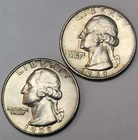 1959 P, D Washington Quarters, 90% Silver, Perfect For Coin Albums- Q-59BK