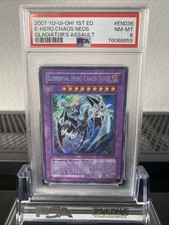 YuGiOh PSA Elemental Hero Chaos Neos | 1. Edition Graded Card Gladiators Assault