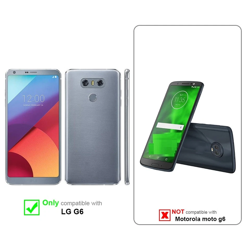 Custodia per LG G6 Portafoglio Protettiva Magnetica Libro Cover - Immagine 2 di 4