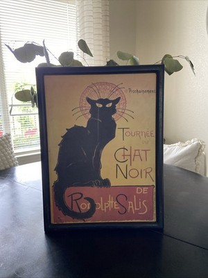 French Vintage Advert Tournee Du Chat Noir Rodolphe Salis Framed Art Print 12x16