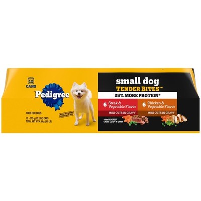 Pedigree Small Dog Tender Bites In Gravy Steak & Chicken Wet Food 