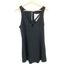 Free People V-neck cut out fit & flare mini little black dress cocktail party M