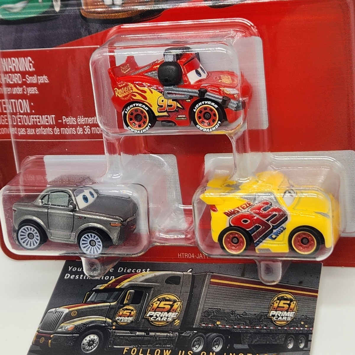 DISNEY PIXAR CARS MINI RACERS 3 PACK MCQUEEN HEADSET STERLING 2026