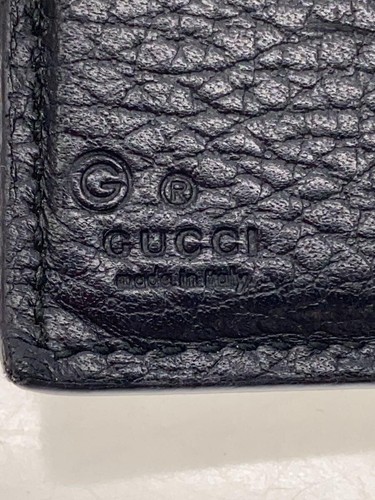 GUCCI Bi-fold Wallet with Interlocking G Pattern, Leather, Black, Solid - Picture 24 of 24