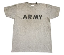 GENUINE US ARMY PT PHYSICAL FITNESS GRAY SHORT SLEEVE T SHIRT SMALL - VGC