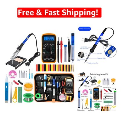 Versatile Soldering Iron Kit with Digital Multimeter   Perfect for DIY Projects