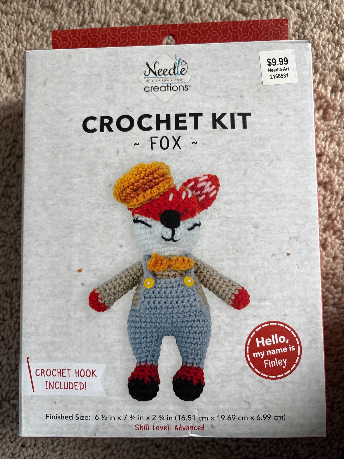 Finley Fox Crochet Kit with Needle Creations – DIY Craft Fun