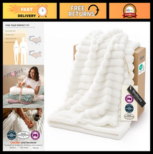 Cozy White Fleece Throw Blanket 50x60 - Soft Couch Decor, Perfect Gift for Mom,