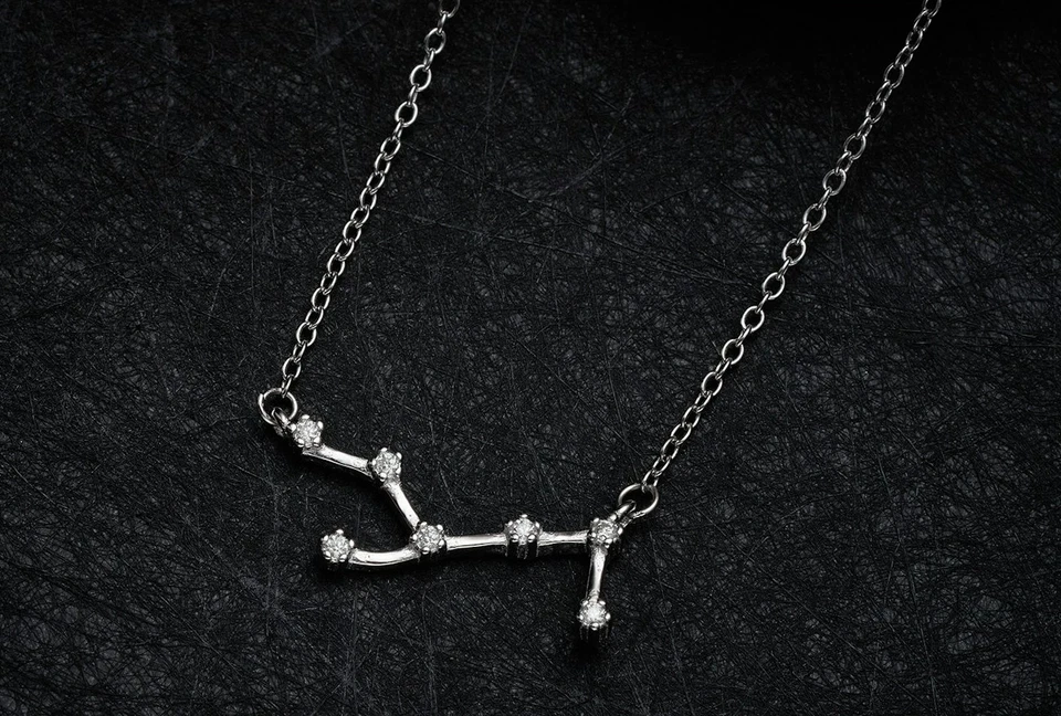 Элегантный подарок - подарите ей ее звезды! Потрясающий зодиак Дева муассанит ожерелье новый в коробке - Изображение 2 из 4