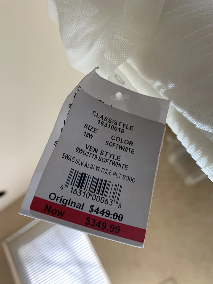 Vestido de novia Galina marfil cintura alta línea A Foto 4 de 4