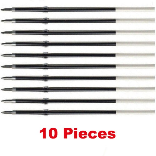 BLACK INK BIRO REFILL 107mm 10.7cm BALLPOINT PEN REPLACEMENT Medium Nib Premium - Picture 4 of 4