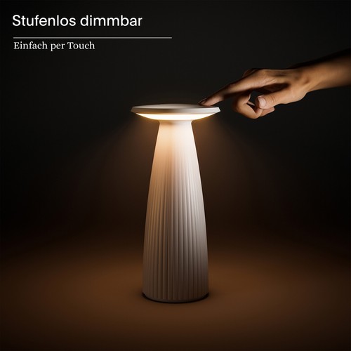 SIGOR Blumenvase Akku-Tischleuchte LED Nuflair 24cm Flex-Mood IP54 USB-C dimmbar - Picture 3 of 5