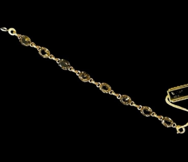 Pulsera Winard Vintage Oro 12K Relleno Topacio Marrón Foto 2 de 4