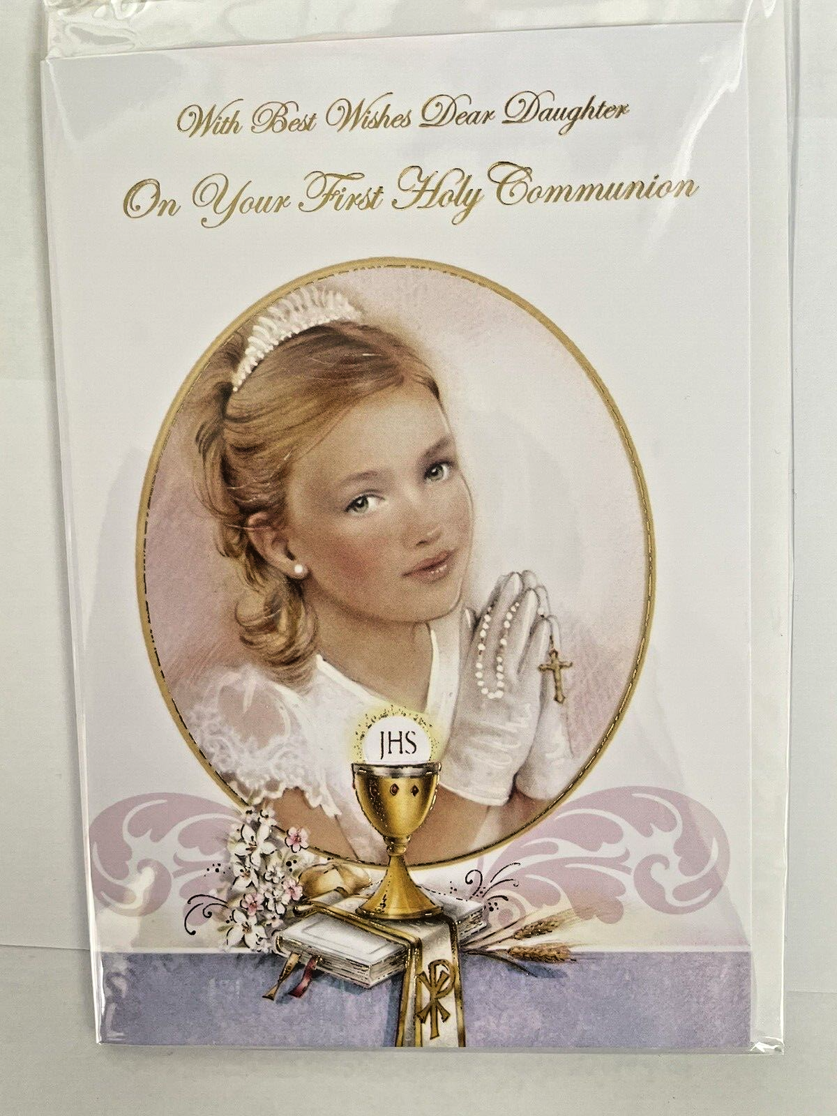 Daughter On Your 1st First Holy Communion Card 1st Catholic