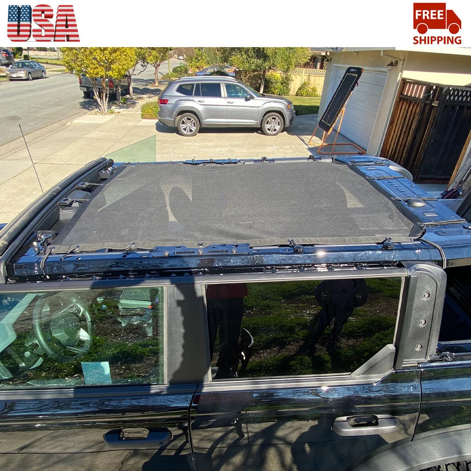 Car Roof Bikini UV Protection Net Cover Mesh Sunshade For 4door Ford Bronco 21+ Foto 4 de 4