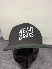 Heavy Grass Hat Snapback Adjustable Black White Weed Promo Yupoong Classic