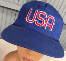 USA Big Letter Logo Patriotic Union Made in The USA Snapback Baseball Cap Hat