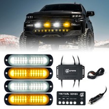 Xprite 12 Led Strobe Light Kit Grill Side Marker Beacon Emergency Hazard Warning
