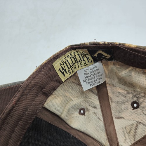 Wildlife Series Strapback Hat Baseball Cap Marsh Camo Mallard Duck Embroidered - Picture 10 of 10