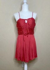 House of Harlow 1960 Revolve Red Ruched Sleeveless Flowy Mini Dress Size Medium