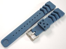 NEW 20MM BLUE SILICONE RUBBER STRAP SEIKO DIVERS MEDIUM SKX013 7S26-0030 WATCH