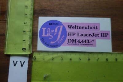 Alter Aufkleber Büro Computer Software Internet Drucker HEWLETT PACKARD Laser