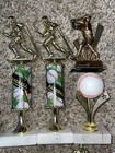 Lot of 11 BASEBALL SOFTBALL Trophy Lot Figures - Plastic Gold - Boy, Man — photo 2