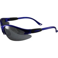 Global Vision Cougar Lab Safety Glasses Blue Frame Smoke Lens