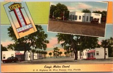 Kings Motor Court US Hwy 98 West Panama, Florida Postcard