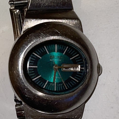 Reloj Seiko automático 1970 años 2706-7020 esfera verde día/fecha reloj vintage para mujer - Imagen 2 de 8
