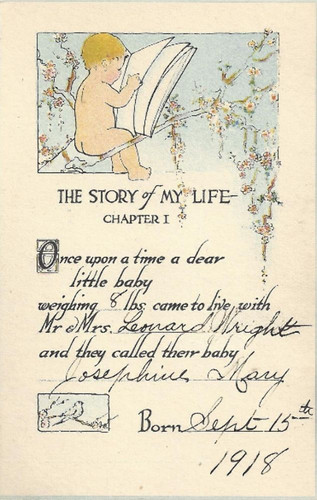 Tarjeta de bebé ilustrada antigua de la Primera Guerra Mundial c.1915 J. Raymond Howe Company ¡linda! - Imagen 2 de 4